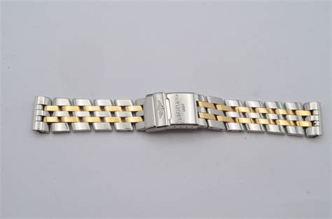 breitling pilotband 22mm|Breitling Crosswind Pilotband 22mm Stahl/gold 357d Zustand..